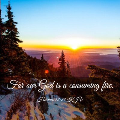 Picture 03 - Hebrews 12:29 KJV - For our God is a consuming - Bible Verse Picture