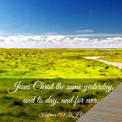 Picture 03 - Hebrews 13:8 KJV - Jesus Christ the same yesterday, and to day, and - Bible Verse Picture