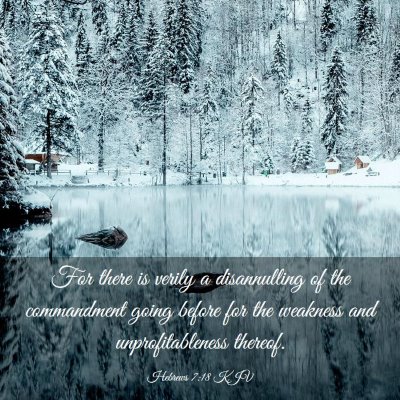 Picture 03 - Hebrews 7:18 KJV - For there is verily a disannulling of the - Bible Verse Picture
