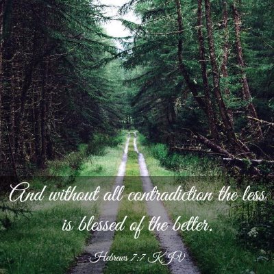 Picture 03 - Hebrews 7:7 KJV - And without all contradiction the less is blessed - Bible Verse Picture