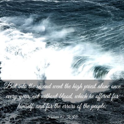 Picture 03 - Hebrews 9:7 KJV - But into the second went the high priest alone - Bible Verse Picture