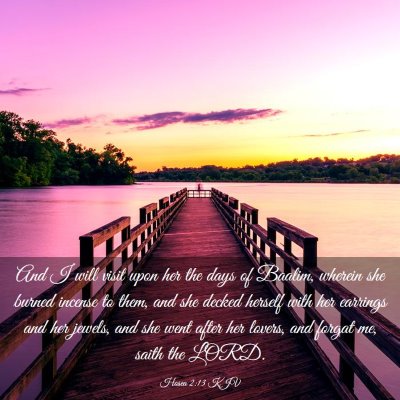 Picture 03 - Hosea 2:13 KJV - And I will visit upon her the days of Baalim, - Bible Verse Picture