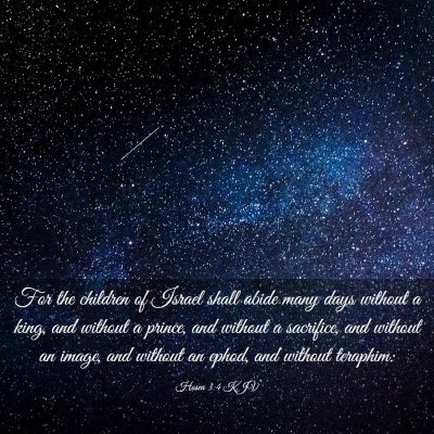 Picture 03 - Hosea 3:4 KJV - For the children of Israel shall abide many days - Bible Verse Picture