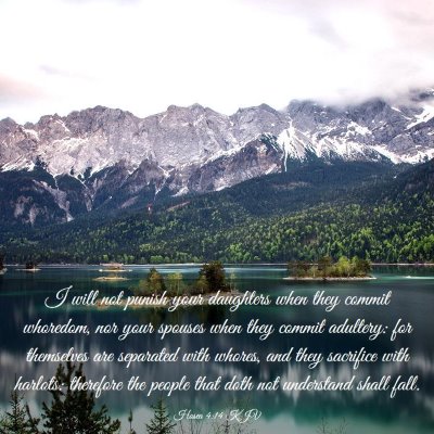 Picture 03 - Hosea 4:14 KJV - I will not punish your daughters when they commit - Bible Verse Picture
