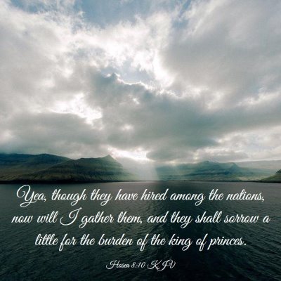 Picture 03 - Hosea 8:10 KJV - Yea, though they have hired among the nations, - Bible Verse Picture