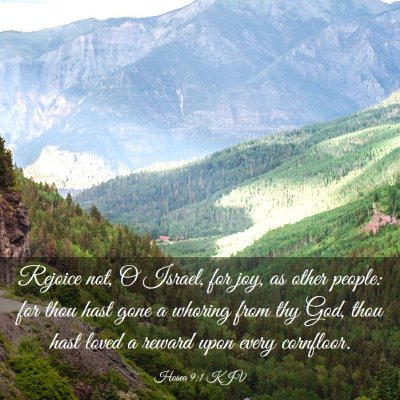 Picture 03 - Hosea 9:1 KJV - Rejoice not, O Israel, for joy, as other people: - Bible Verse Picture