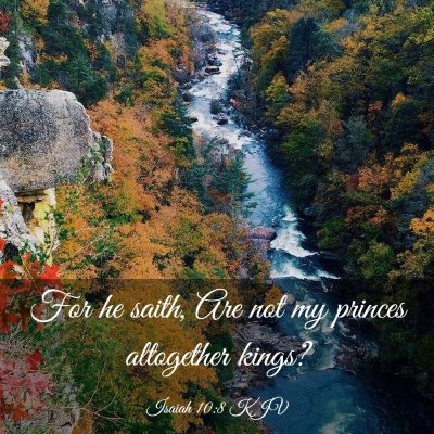 Picture 03 - Isaiah 10:8 KJV - For he saith, Are not my princes altogether - Bible Verse Picture