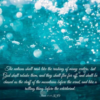 Picture 03 - Isaiah 17:13 KJV - The nations shall rush like the rushing of many - Bible Verse Picture
