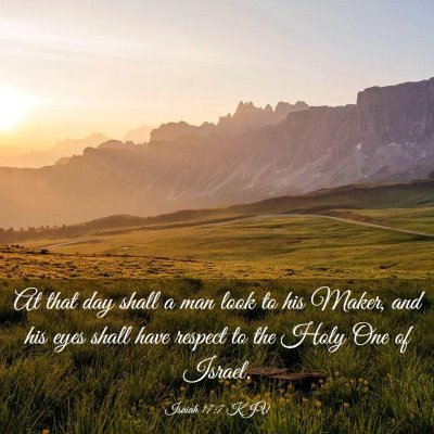 Picture 03 - Isaiah 17:7 KJV - At that day shall a man look to his Maker, and - Bible Verse Picture