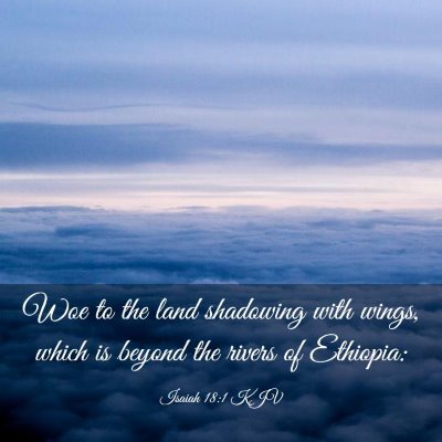 Picture 03 - Isaiah 18:1 KJV - Woe to the land shadowing with wings, which is - Bible Verse Picture