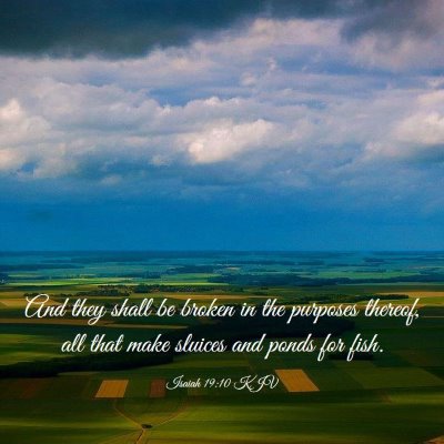 Picture 03 - Isaiah 19:10 KJV - And they shall be broken in the purposes thereof, - Bible Verse Picture