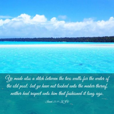 Picture 03 - Isaiah 22:11 KJV - Ye made also a ditch between the two walls for - Bible Verse Picture