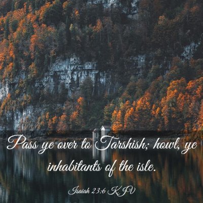 Picture 03 - Isaiah 23:6 KJV - Pass ye over to Tarshish; howl, ye inhabitants of - Bible Verse Picture