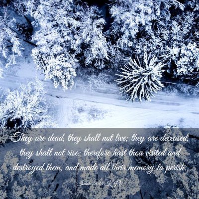 Picture 03 - Isaiah 26:14 KJV - They are dead, they shall not live; they are - Bible Verse Picture