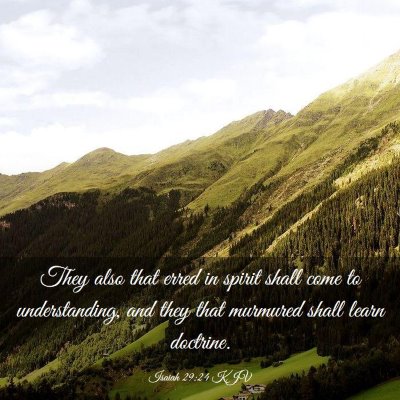 Picture 03 - Isaiah 29:24 KJV - They also that erred in spirit shall come to - Bible Verse Picture