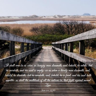 Picture 03 - Isaiah 29:8 KJV - It shall even be as when an hungry man dreameth, - Bible Verse Picture