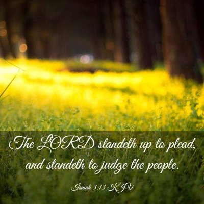 Picture 03 - Isaiah 3:13 KJV - The LORD standeth up to plead, and standeth to - Bible Verse Picture