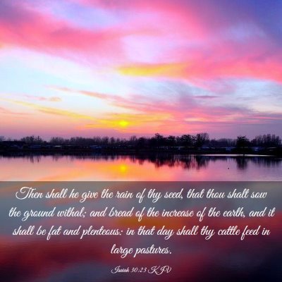 Picture 03 - Isaiah 30:23 KJV - Then shall he give the rain of thy seed, that - Bible Verse Picture