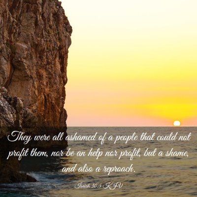 Picture 03 - Isaiah 30:5 KJV - They were all ashamed of a people that could not - Bible Verse Picture