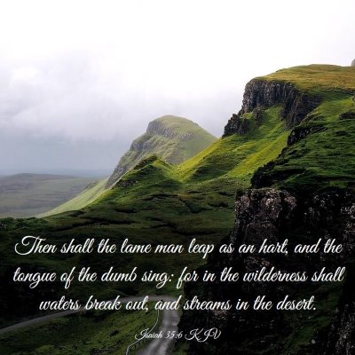 Picture 03 - Isaiah 35:6 KJV - Then shall the lame man leap as an hart, and the - Bible Verse Picture
