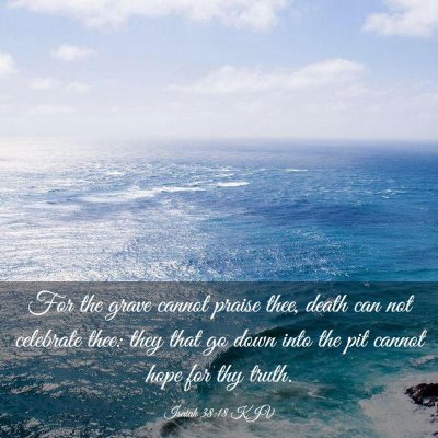 Picture 03 - Isaiah 38:18 KJV - For the grave cannot praise thee, death can not - Bible Verse Picture