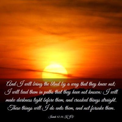 Picture 03 - Isaiah 42:16 KJV - And I will bring the blind by a way that they - Bible Verse Picture