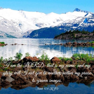 Picture 03 - Isaiah 42:8 KJV - I am the LORD: that is my name: and my glory will - Bible Verse Picture