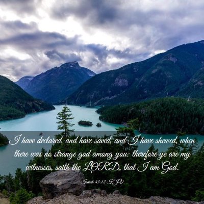 Picture 03 - Isaiah 43:12 KJV - I have declared, and have saved, and I have - Bible Verse Picture