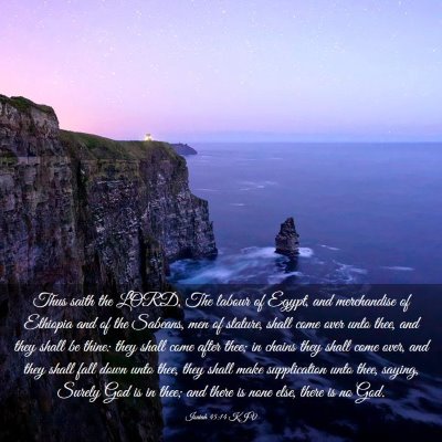 Picture 03 - Isaiah 45:14 KJV - Thus saith the LORD, The labour of Egypt, and - Bible Verse Picture