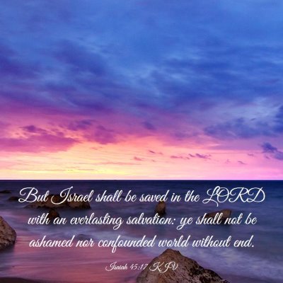 Picture 03 - Isaiah 45:17 KJV - But Israel shall be saved in the LORD with an - Bible Verse Picture