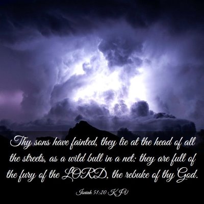 Picture 03 - Isaiah 51:20 KJV - Thy sons have fainted, they lie at the head of - Bible Verse Picture