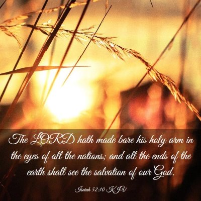 Picture 03 - Isaiah 52:10 KJV - The LORD hath made bare his holy arm in the eyes - Bible Verse Picture