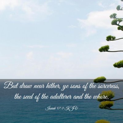 Picture 03 - Isaiah 57:3 KJV - But draw near hither, ye sons of the sorceress, - Bible Verse Picture