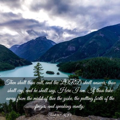 Picture 03 - Isaiah 58:9 KJV - Then shalt thou call, and the LORD shall answer; - Bible Verse Picture