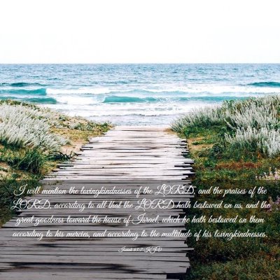 Picture 03 - Isaiah 63:7 KJV - I will mention the lovingkindnesses of the LORD, - Bible Verse Picture