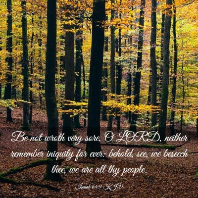 Picture 03 - Isaiah 64:9 KJV - Be not wroth very sore, O LORD, neither remember - Bible Verse Picture
