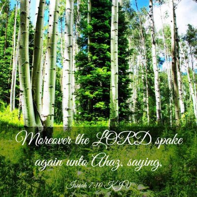 Picture 03 - Isaiah 7:10 KJV - Moreover the LORD spake again unto Ahaz, - Bible Verse Picture