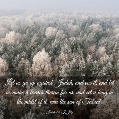 Picture 03 - Isaiah 7:6 KJV - Let us go up against Judah, and vex it, and let - Bible Verse Picture