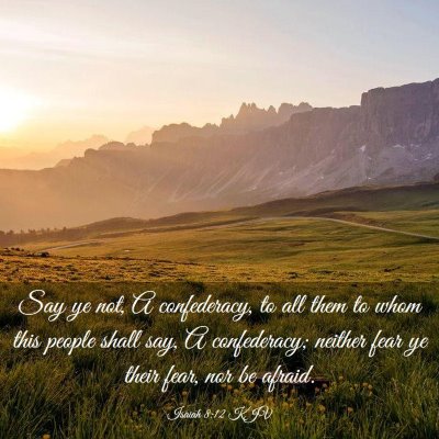 Picture 03 - Isaiah 8:12 KJV - Say ye not, A confederacy, to all them to whom - Bible Verse Picture