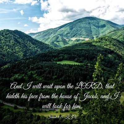 Picture 03 - Isaiah 8:17 KJV - And I will wait upon the LORD, that hideth his - Bible Verse Picture