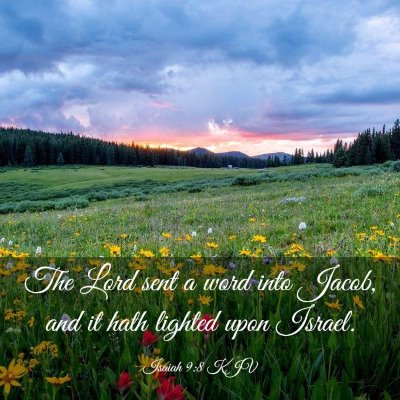 Picture 03 - Isaiah 9:8 KJV - The Lord sent a word into Jacob, and it hath - Bible Verse Picture