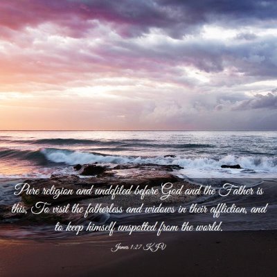 Picture 03 - James 1:27 KJV - Pure religion and undefiled before God and the - Bible Verse Picture