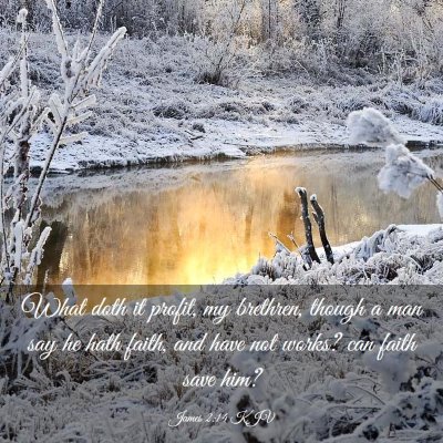 Picture 03 - James 2:14 KJV - What doth it profit, my brethren, though a man - Bible Verse Picture