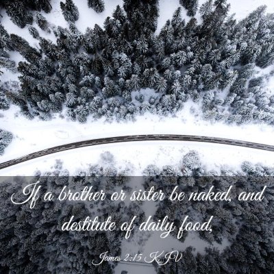 Picture 03 - James 2:15 KJV - If a brother or sister be naked, and destitute of - Bible Verse Picture