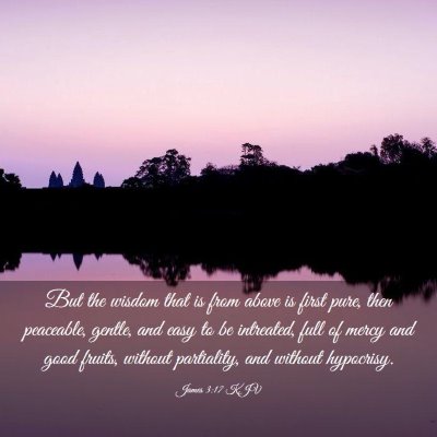 Picture 03 - James 3:17 KJV - But the wisdom that is from above is first pure, - Bible Verse Picture