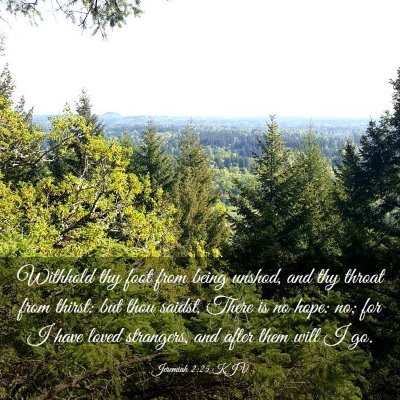 Picture 03 - Jeremiah 2:25 KJV - Withhold thy foot from being unshod, and thy - Bible Verse Picture