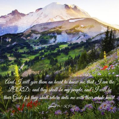 Picture 03 - Jeremiah 24:7 KJV - And I will give them an heart to know me, that I - Bible Verse Picture