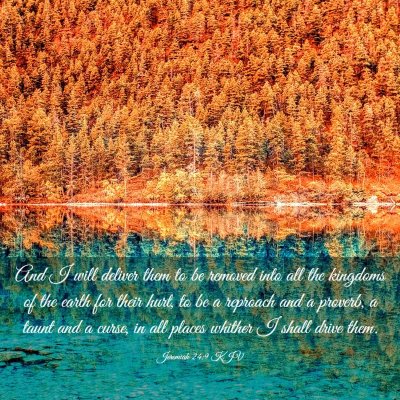 Picture 03 - Jeremiah 24:9 KJV - And I will deliver them to be removed into all - Bible Verse Picture