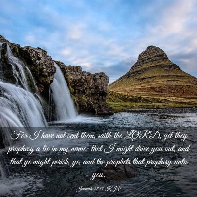 Picture 03 - Jeremiah 27:15 KJV - For I have not sent them, saith the LORD, yet - Bible Verse Picture