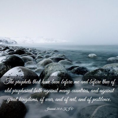 Picture 03 - Jeremiah 28:8 KJV - The prophets that have been before me and before - Bible Verse Picture